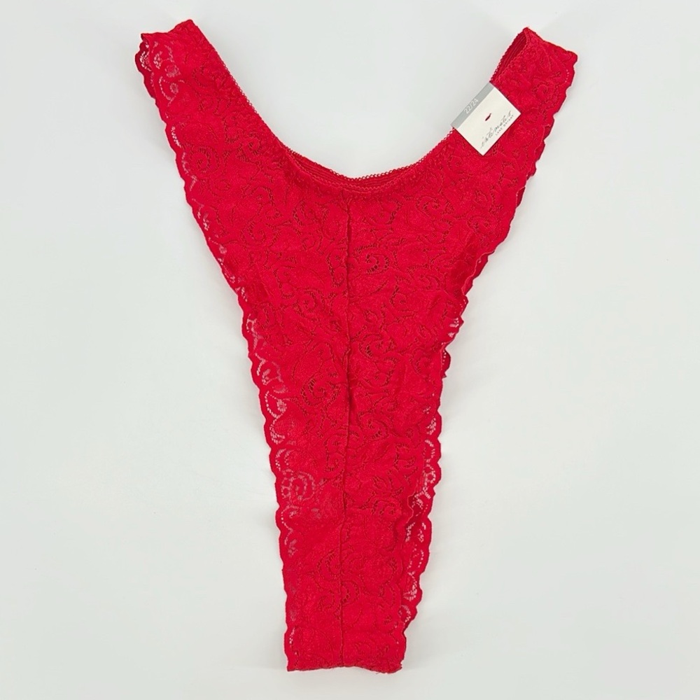 NWT VTG Intimates Lane Bryant Red Lace Thong Panty Size 22/24
